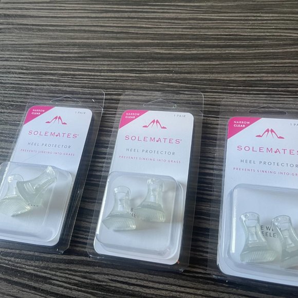 Solemates Narrow Clear Heel Protectors Bundle of 3 - Picture 4 of 9